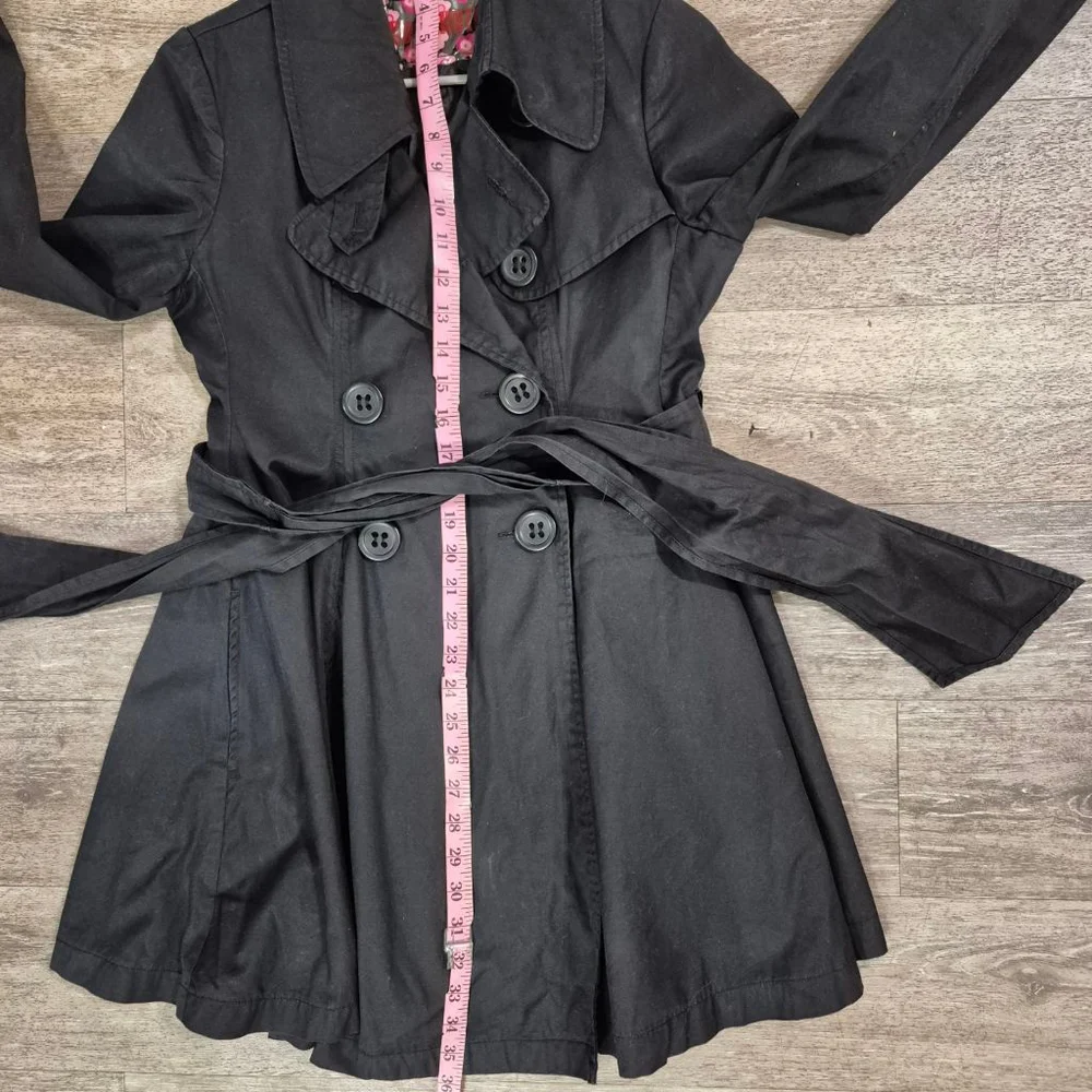 Women's bb dakota jacket Black Trench Coat Med